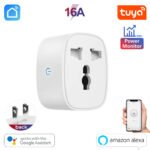 Tuya Smart WiFi 16A Universal Power Light Plug with Power Monitor | Smart Plug for Fridge, Oven & Small Appliances | Alexa & Google Home Control