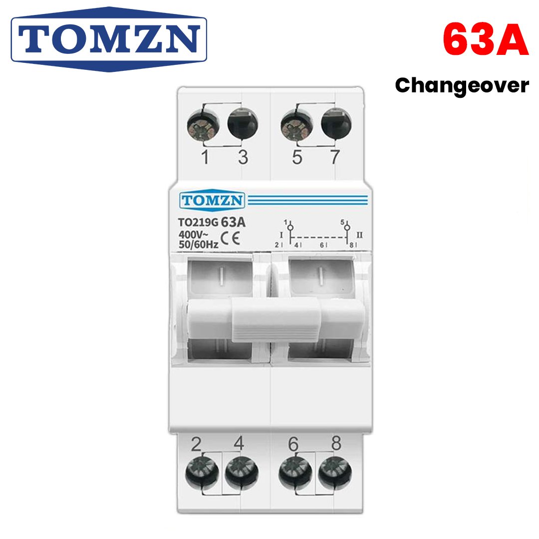 TOMZN 2P 63A MTS Dual Power Changeover TOMZN 2P MTS 63A Dual Power Changeover Switch dinrail - Image 1