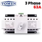 TOMZN 3 Phase 63A & 125A 4P ATS Dual Power Automatic Transfer Switch (ATS)