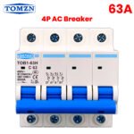 Original TOMZN 4P AC Circuit Breaker 63A | Three-Phase MCB for Industrial Use