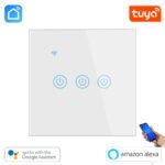 Tuya 3 Gang WiFi Wall Touch Switch - White