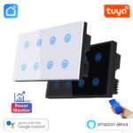 Tuya Smart WiFi 8 Gang Touch Wall Switch with Power Monitoring | Alexa & Google Home Compatible