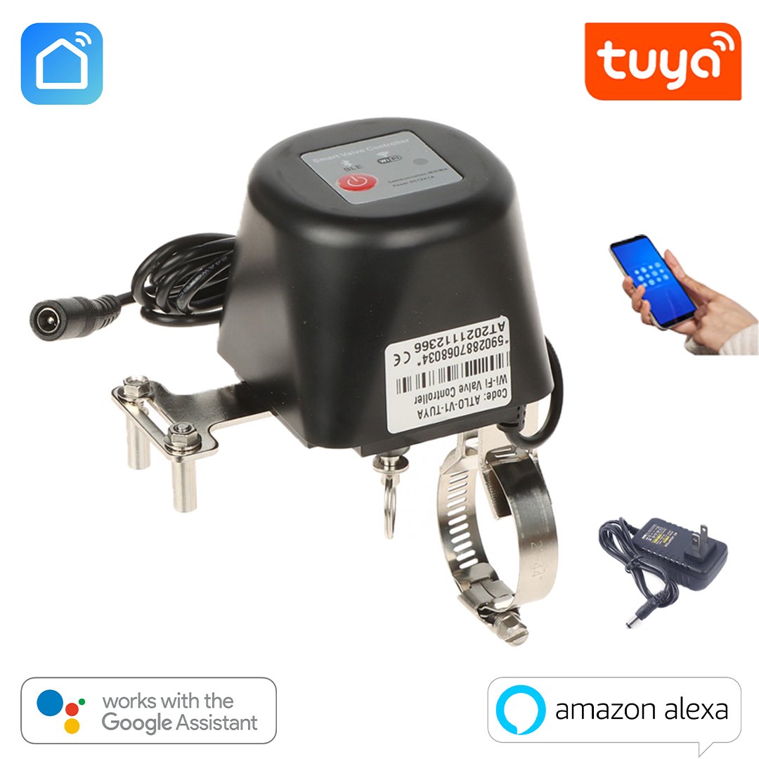 Tuya WiFi Water Valve Gas Shutoff Controller Tuya Smart WiFi Gas Shut Valve | Wireless Gas Shutoff Valve - Image 1
