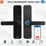 Tuya WiFi Smart Door Lock – Fingerprint, Password, IC Card & App Control 5 Way Unlock (F16)