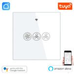 Tuya Smart WiFi Ceiling Fan Wall Touch Switch RF Supported - White